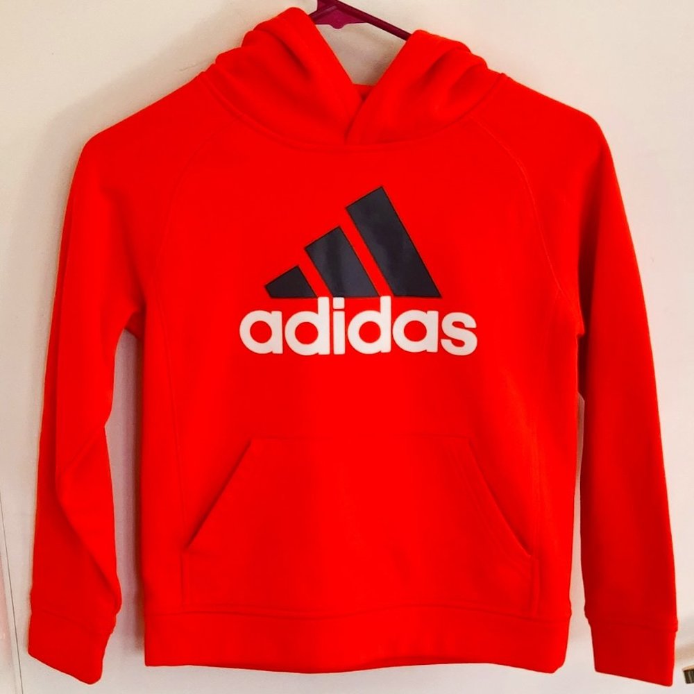 Adidas Kids Size 8 Brilliant Orange Pull Over Sweatshirt